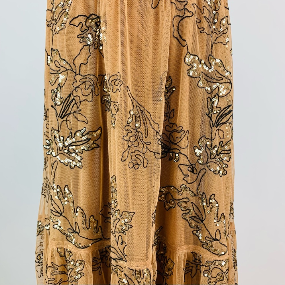 Anthropologie Bloggers Favorite Sequin Tulle Maxi Dress Small - Picture 10 of 14